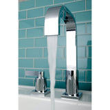 NuvoFusion Two-Handle 3-Hole Deck Mount Widespread Bathroom Faucet with Pop-Up Drain