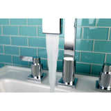 NuvoFusion Two-Handle 3-Hole Deck Mount Widespread Bathroom Faucet with Pop-Up Drain