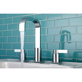 NuvoFusion Two-Handle 3-Hole Deck Mount Widespread Bathroom Faucet with Pop-Up Drain