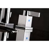 Meridian Two-Handle 3-Hole Deck Mount Widespread Bathroom Faucet with Retail Pop-Up Drain