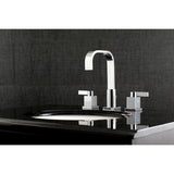 Meridian Two-Handle 3-Hole Deck Mount Widespread Bathroom Faucet with Retail Pop-Up Drain