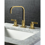 NuvoFusion Two-Handle 3-Hole Deck Mount Widespread Bathroom Faucet with Pop-Up Drain