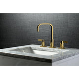 NuvoFusion Two-Handle 3-Hole Deck Mount Widespread Bathroom Faucet with Pop-Up Drain