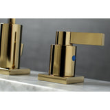 NuvoFusion Two-Handle 3-Hole Deck Mount Widespread Bathroom Faucet with Pop-Up Drain
