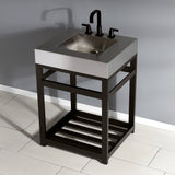 NuvoFusion Two-Handle 3-Hole Deck Mount Widespread Bathroom Faucet with Pop-Up Drain