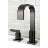 NuvoFusion Two-Handle 3-Hole Deck Mount Widespread Bathroom Faucet with Pop-Up Drain