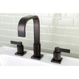 NuvoFusion Two-Handle 3-Hole Deck Mount Widespread Bathroom Faucet with Pop-Up Drain