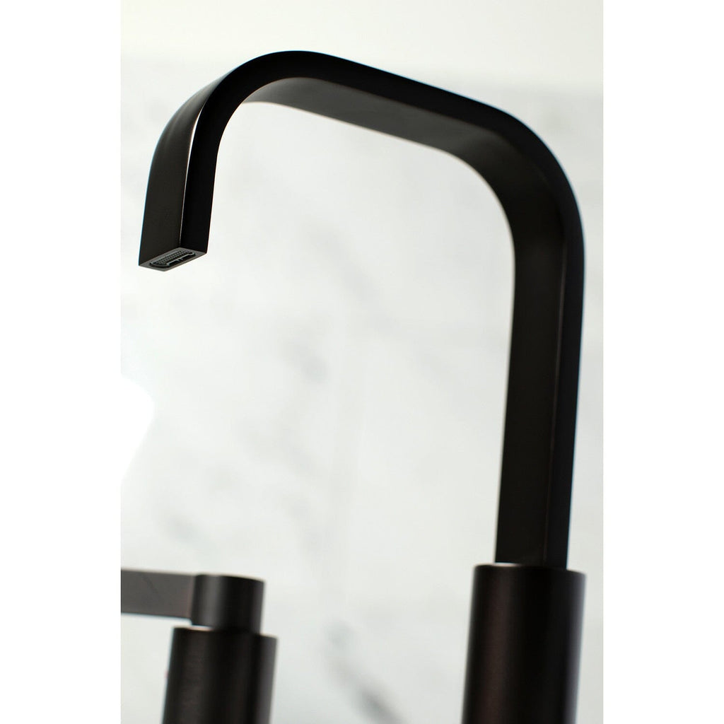 NuvoFusion Two-Handle 3-Hole Deck Mount Widespread Bathroom Faucet with Pop-Up Drain