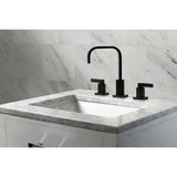 NuvoFusion Two-Handle 3-Hole Deck Mount Widespread Bathroom Faucet with Pop-Up Drain