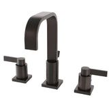 NuvoFusion Two-Handle 3-Hole Deck Mount Widespread Bathroom Faucet with Pop-Up Drain