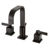 Meridian Two-Handle 3-Hole Deck Mount Widespread Bathroom Faucet with Retail Pop-Up Drain