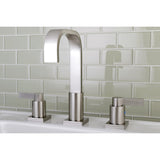 NuvoFusion Two-Handle 3-Hole Deck Mount Widespread Bathroom Faucet with Pop-Up Drain