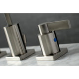 NuvoFusion Two-Handle 3-Hole Deck Mount Widespread Bathroom Faucet with Pop-Up Drain