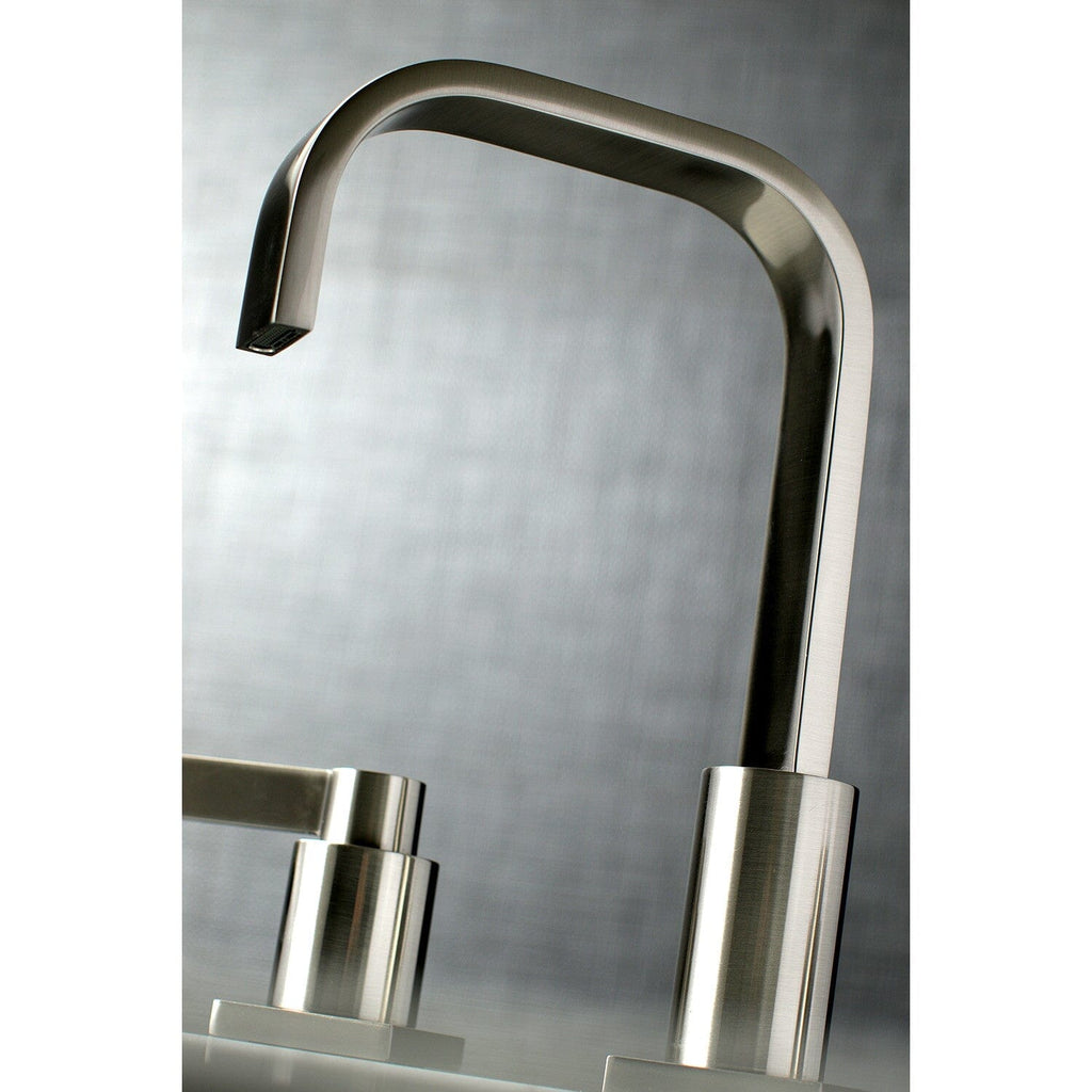 NuvoFusion Two-Handle 3-Hole Deck Mount Widespread Bathroom Faucet with Pop-Up Drain