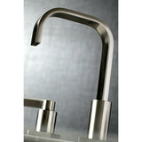 NuvoFusion Two-Handle 3-Hole Deck Mount Widespread Bathroom Faucet with Pop-Up Drain
