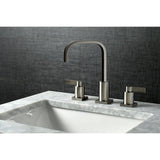 NuvoFusion Two-Handle 3-Hole Deck Mount Widespread Bathroom Faucet with Pop-Up Drain