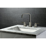 NuvoFusion Two-Handle 3-Hole Deck Mount Widespread Bathroom Faucet with Pop-Up Drain