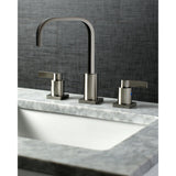NuvoFusion Two-Handle 3-Hole Deck Mount Widespread Bathroom Faucet with Pop-Up Drain