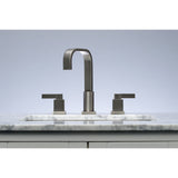 Meridian Two-Handle 3-Hole Deck Mount Widespread Bathroom Faucet with Retail Pop-Up Drain