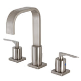 Serena Two-Handle 3-Hole Deck Mount Widespread Bathroom Faucet with Retail Pop-Up Drain