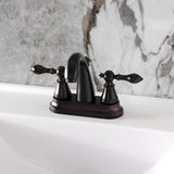 English Classic Double-Handle 3-Hole Deck Mount 4-Inch Centerset Bathroom Faucet with Pop-Up Drain