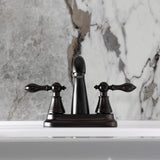 English Classic Double-Handle 3-Hole Deck Mount 4-Inch Centerset Bathroom Faucet with Pop-Up Drain
