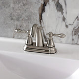 English Classic Double-Handle 3-Hole Deck Mount 4-Inch Centerset Bathroom Faucet with Pop-Up Drain