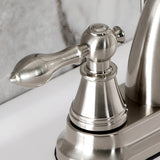 English Classic Double-Handle 3-Hole Deck Mount 4-Inch Centerset Bathroom Faucet with Pop-Up Drain