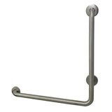 Made To Match 24-Inch x 24-Inch L-Shaped Stainless Steel ADA Grab Bar - Left Hand