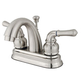 Naples Double-Handle 3-Hole Deck Mount 4-Inch Centerset Bathroom Faucet with Pop-Up Drain