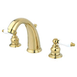 English Country Two-Handle 3-Hole Deck Mount Widespread Bathroom Faucet with Pop-Up Drain