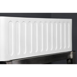 Arcticstone 33-Inch Solid Surface White Stone Apron-Front Single Bowl Farmhouse Kitchen Sink with Strainer