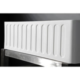 Arcticstone 33-Inch Solid Surface White Stone Apron-Front Single Bowl Farmhouse Kitchen Sink with Strainer