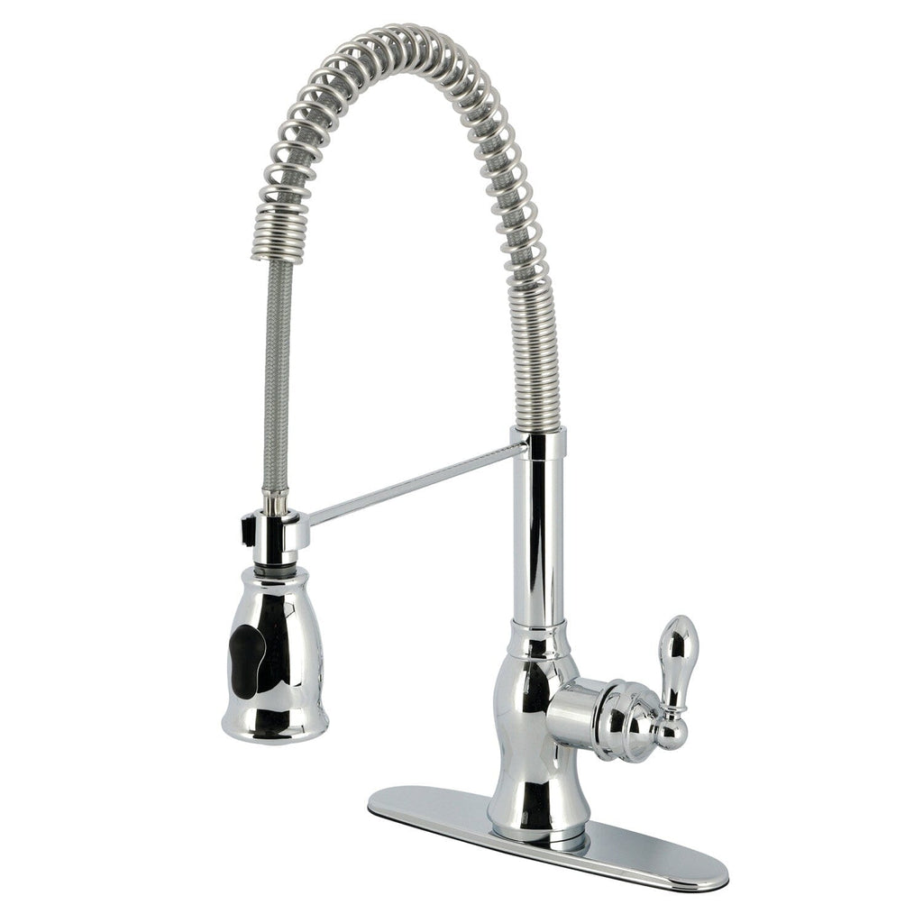 American Classic Single-Handle 1-or-3 Hole Deck Mount Pre-Rinse Kitchen Faucet