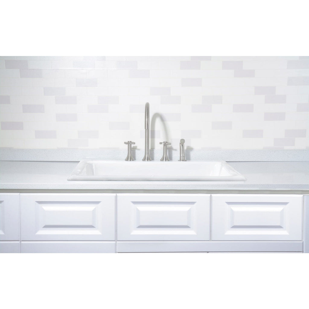 Towne 25-Inch Cast Iron Self-Rimming Single Bowl Drop-In Kitchen Sink (4-Hole)