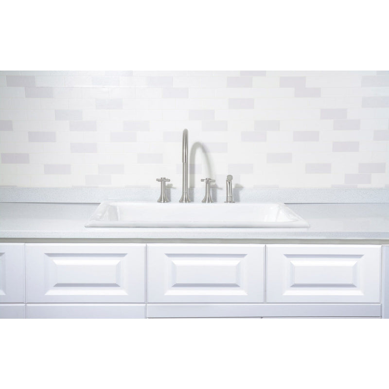 Towne 25-Inch Cast Iron Self-Rimming Single Bowl Drop-In Kitchen Sink (4-Hole)
