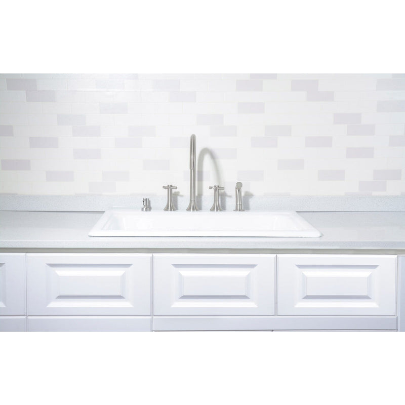 Towne 33-Inch Cast Iron Self-Rimming Single Bowl Drop-In Kitchen Sink (5-Hole)