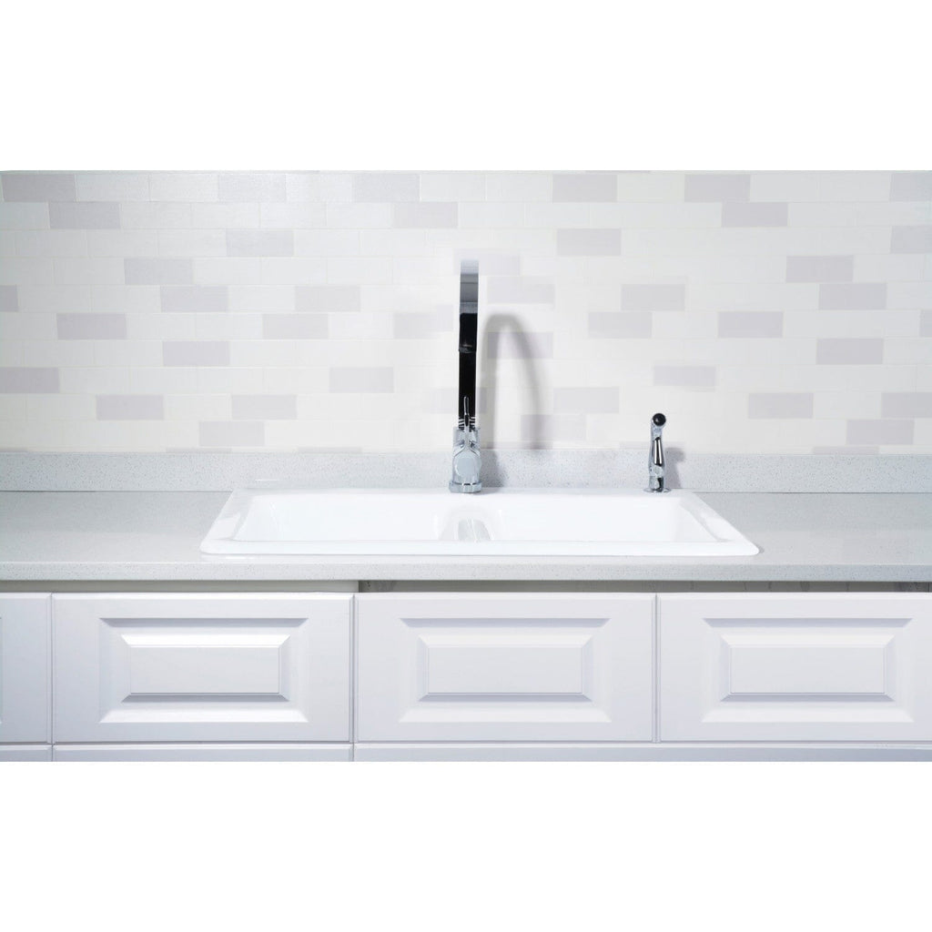 Petra Galley 33-Inch Cast Iron Self-Rimming Double Bowl Drop-In Kitchen Sink (2-Hole)