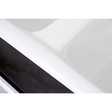 Petra Galley 33-Inch Cast Iron Self-Rimming Double Bowl Drop-In Kitchen Sink (2-Hole)