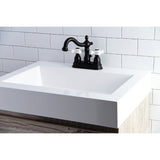 Heritage Double-Handle 3-Hole Deck Mount 4-Inch Centerset Bathroom Faucet with Pop-Up Drain