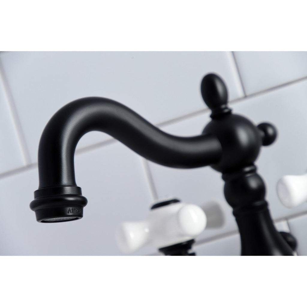 Heritage Double-Handle 3-Hole Deck Mount 4-Inch Centerset Bathroom Faucet with Pop-Up Drain