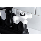 Heritage Double-Handle 3-Hole Deck Mount 4-Inch Centerset Bathroom Faucet with Pop-Up Drain