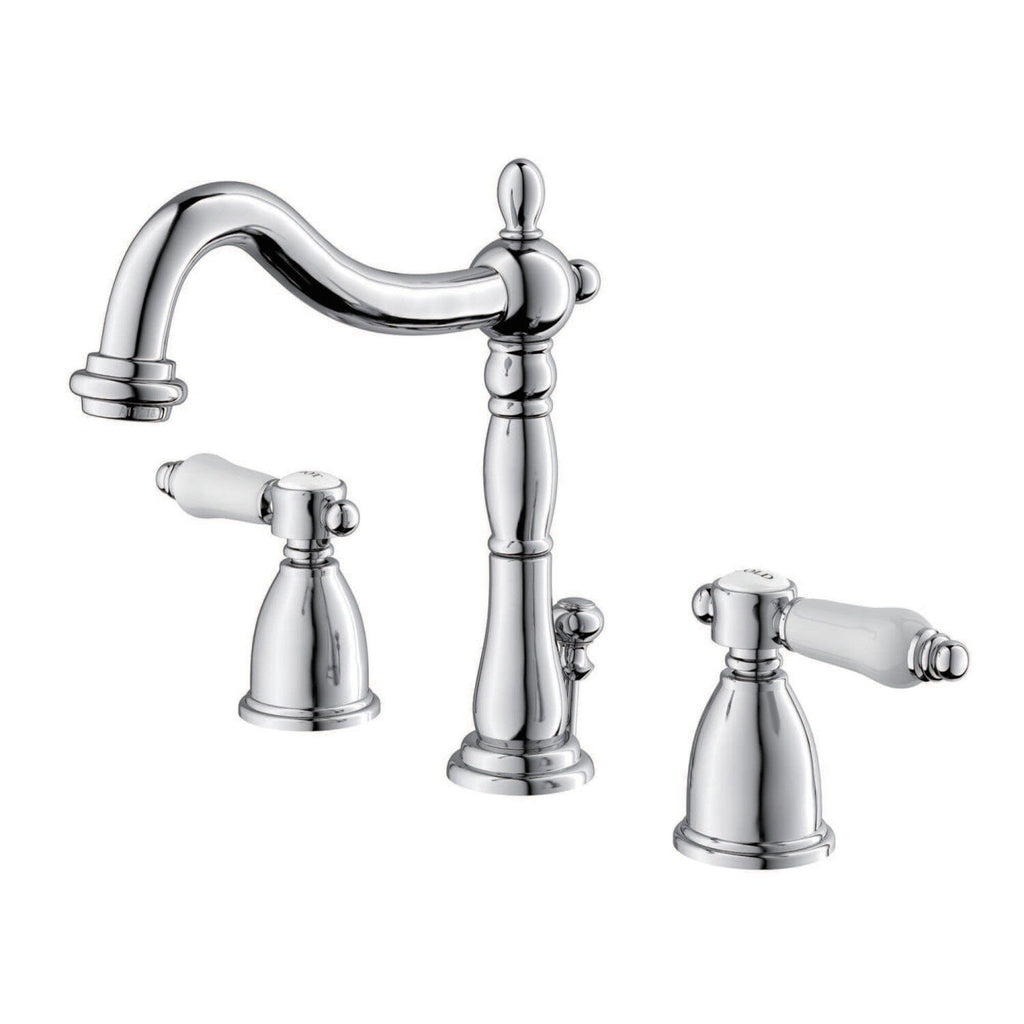 Bel-Air Two-Handle 3-Hole Deck Mount Widespread Bathroom Faucet with Pop-Up Drain