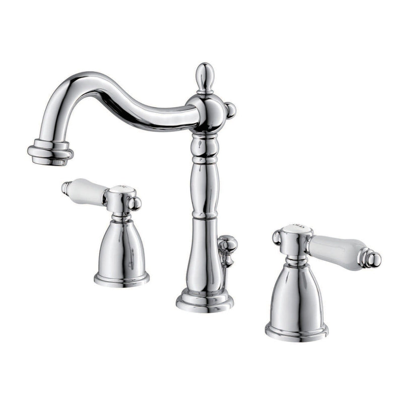 Bel-Air Two-Handle 3-Hole Deck Mount Widespread Bathroom Faucet with Pop-Up Drain