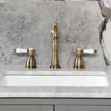 Bel-Air Widespread Bathroom Faucet with Brass Pop-Up