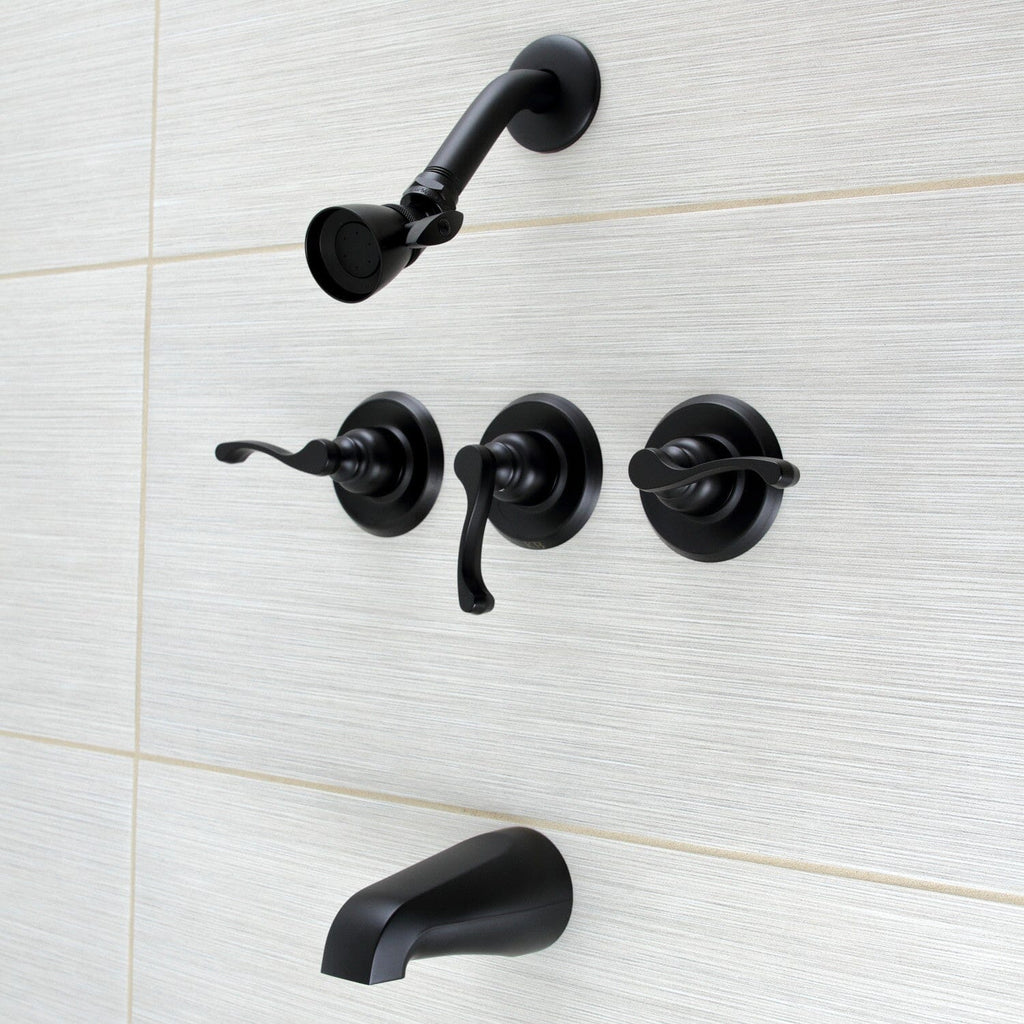 Royal Triple-Handle Tub and Shower Faucet