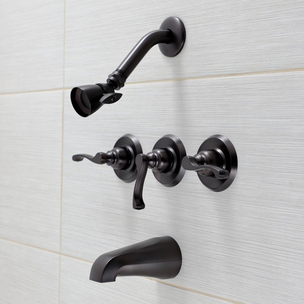Royal Triple-Handle Tub and Shower Faucet