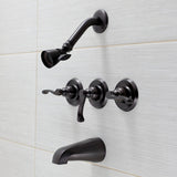 Royal Triple-Handle Tub and Shower Faucet