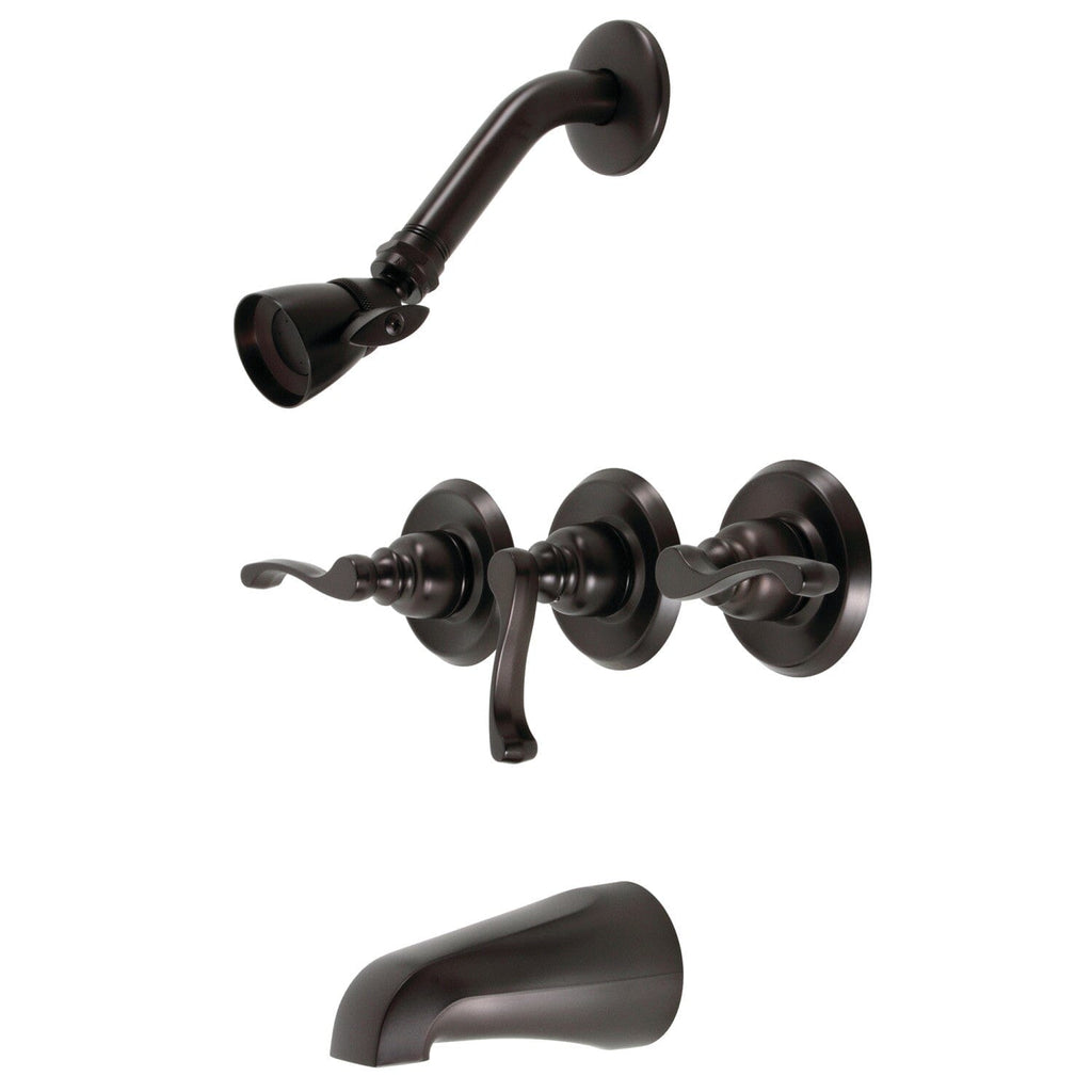 Royal Triple-Handle Tub and Shower Faucet