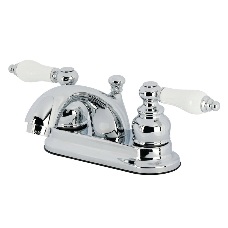 Vintage Double-Handle 3-Hole Deck Mount 4-Inch Centerset Bathroom Faucet with Pop-Up Drain